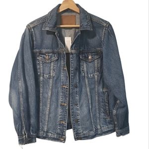 American Eagle Jacket Balloon Sleeve Boyfriend Denim Jean Size Small NEW